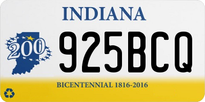 IN license plate 925BCQ
