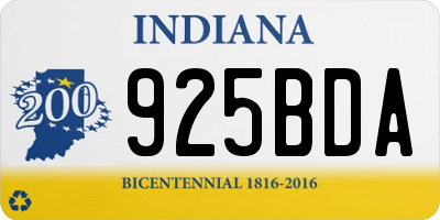 IN license plate 925BDA