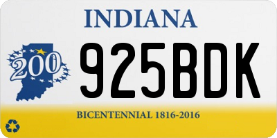 IN license plate 925BDK