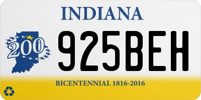 IN license plate 925BEH