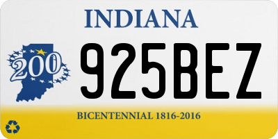 IN license plate 925BEZ