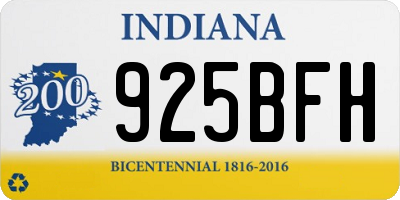IN license plate 925BFH