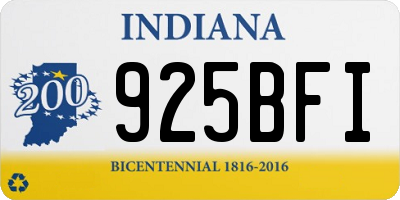 IN license plate 925BFI