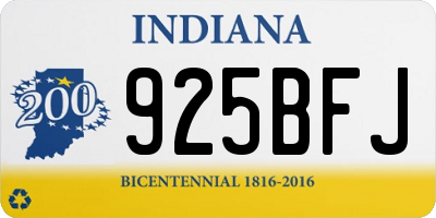 IN license plate 925BFJ