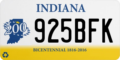 IN license plate 925BFK