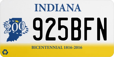 IN license plate 925BFN