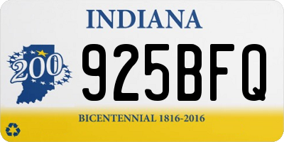 IN license plate 925BFQ