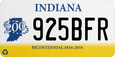 IN license plate 925BFR