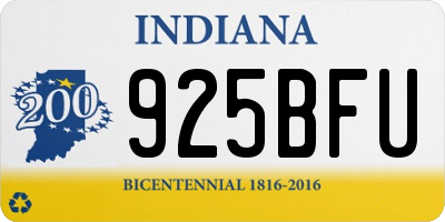 IN license plate 925BFU