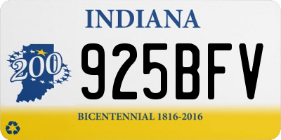 IN license plate 925BFV
