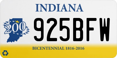 IN license plate 925BFW