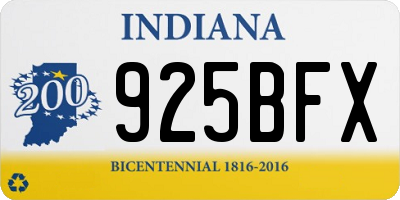 IN license plate 925BFX