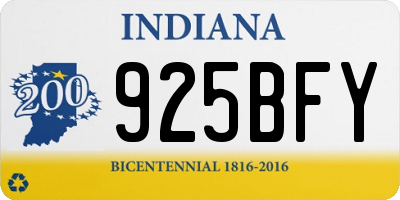 IN license plate 925BFY