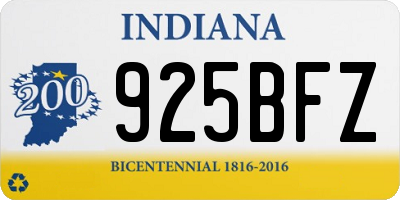 IN license plate 925BFZ