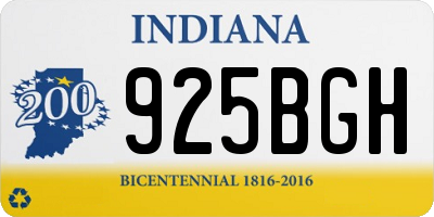 IN license plate 925BGH