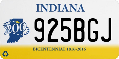 IN license plate 925BGJ