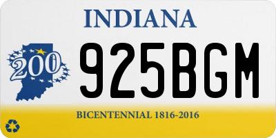 IN license plate 925BGM
