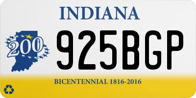IN license plate 925BGP