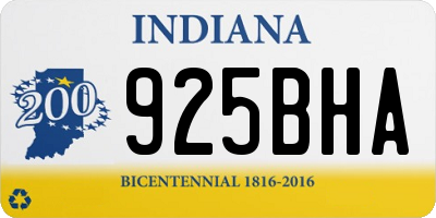 IN license plate 925BHA