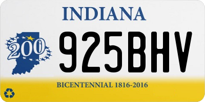 IN license plate 925BHV