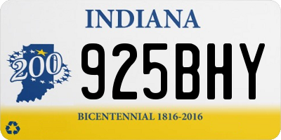 IN license plate 925BHY