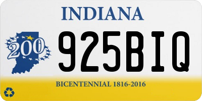 IN license plate 925BIQ