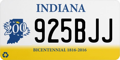IN license plate 925BJJ