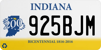 IN license plate 925BJM