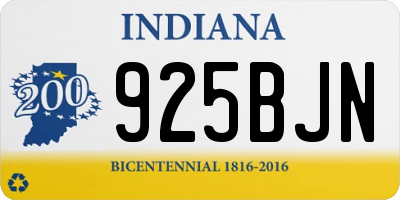 IN license plate 925BJN