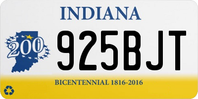 IN license plate 925BJT