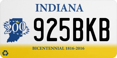 IN license plate 925BKB