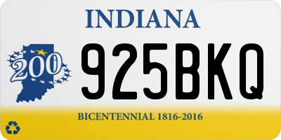 IN license plate 925BKQ