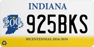 IN license plate 925BKS