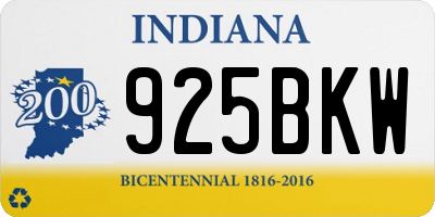 IN license plate 925BKW