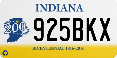 IN license plate 925BKX