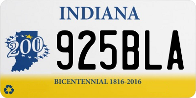 IN license plate 925BLA