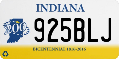 IN license plate 925BLJ