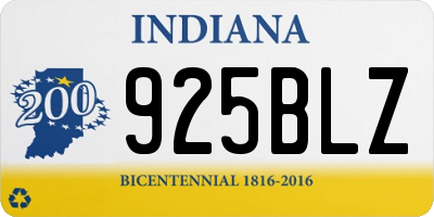 IN license plate 925BLZ