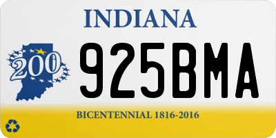 IN license plate 925BMA