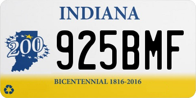 IN license plate 925BMF