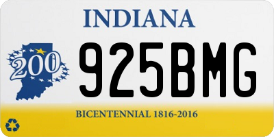 IN license plate 925BMG