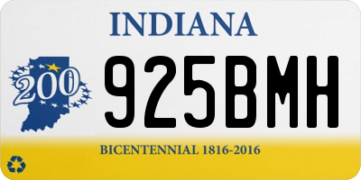 IN license plate 925BMH