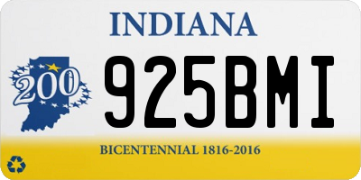 IN license plate 925BMI