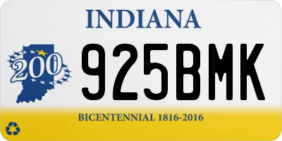 IN license plate 925BMK