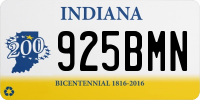 IN license plate 925BMN