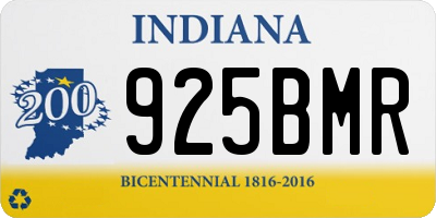IN license plate 925BMR