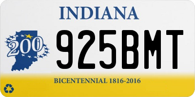 IN license plate 925BMT