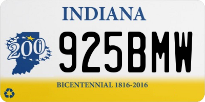 IN license plate 925BMW