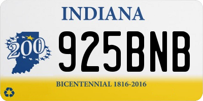 IN license plate 925BNB