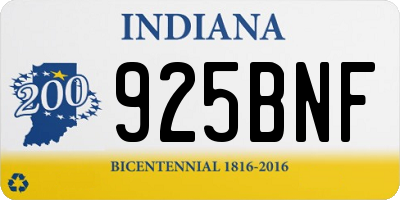 IN license plate 925BNF